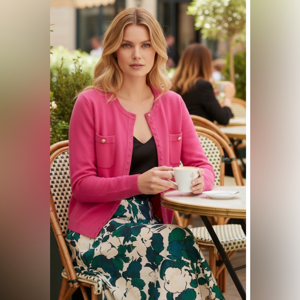 Pink Cardigan Sweater